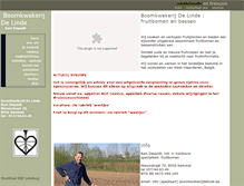 Tablet Screenshot of boomkwekerijdelinde.be